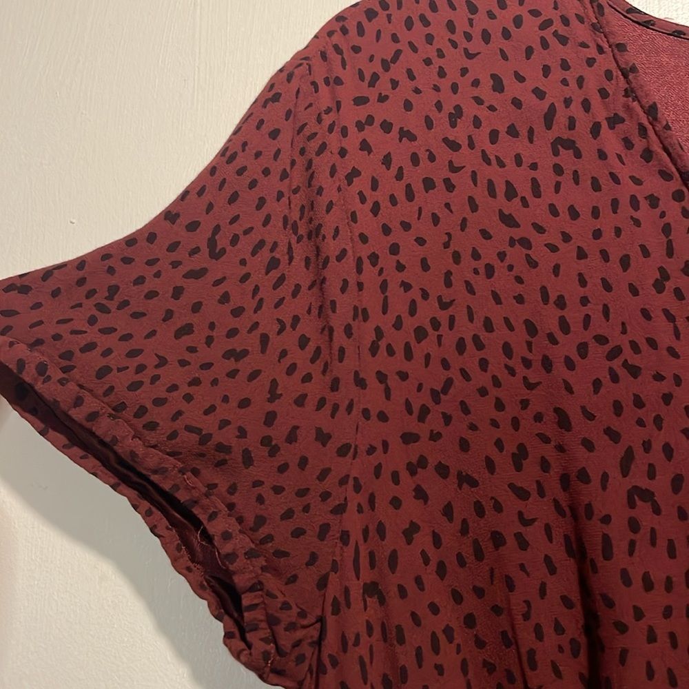 Rails- “Jet Rust Spotted” Wide Leg Jumpsuit Waist Cinch w/ Belt- Size Medium - Picture 9 of 11